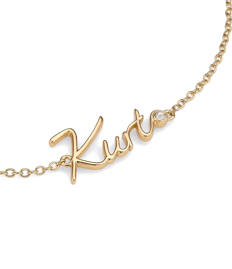 Kurt Geiger London Signature Kurt Script Short Pendant Necklace