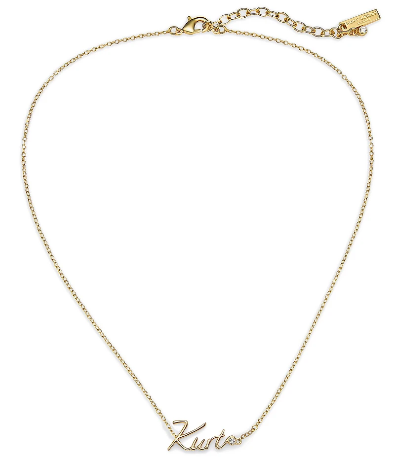 Kurt Geiger London Signature Kurt Script Short Pendant Necklace