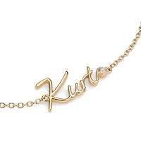 Kurt Geiger London Signature Kurt Script Short Pendant Necklace