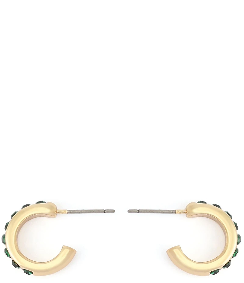 Kurt Geiger London Signature Stone Huggie Hoop Earrings