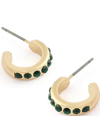 Kurt Geiger London Signature Stone Huggie Hoop Earrings