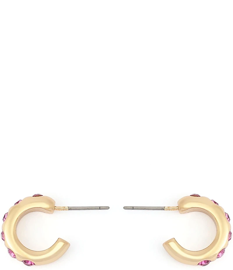 Kurt Geiger London Signature Stone Huggie Hoop Earrings
