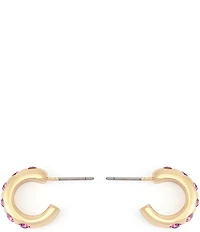 Kurt Geiger London Signature Stone Huggie Hoop Earrings