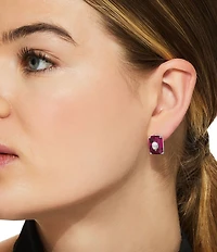 Kurt Geiger London Signature Stone Stud Earrings