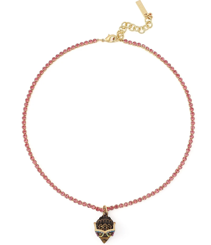 Kurt Geiger London Signature Sunglasses Eagle Pendant Tennis Short Pendant Necklace