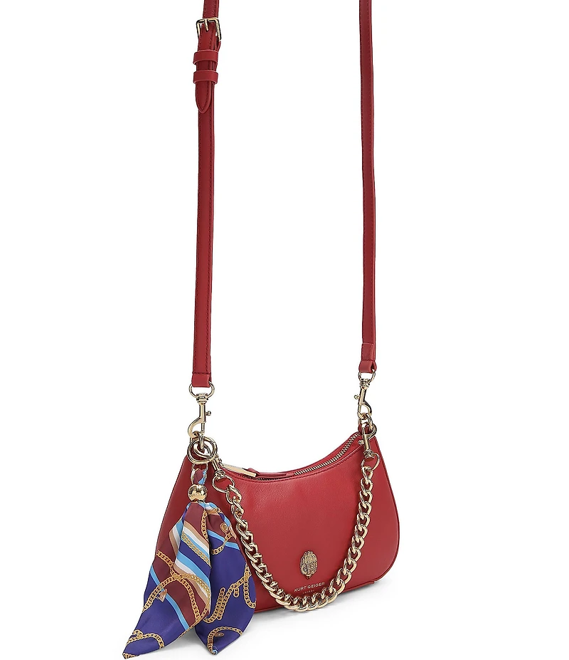 Kurt Geiger London Sloane Scarf Key Chain Hobo Crossbody Shoulder Bag