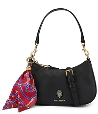 Kurt Geiger London Sloane Scarf Key Chain Hobo Crossbody Shoulder Bag
