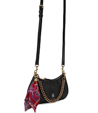 Kurt Geiger London Sloane Scarf Key Chain Hobo Crossbody Shoulder Bag
