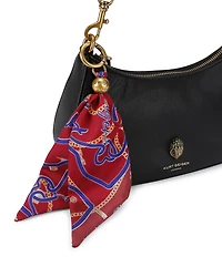 Kurt Geiger London Sloane Scarf Key Chain Hobo Crossbody Shoulder Bag
