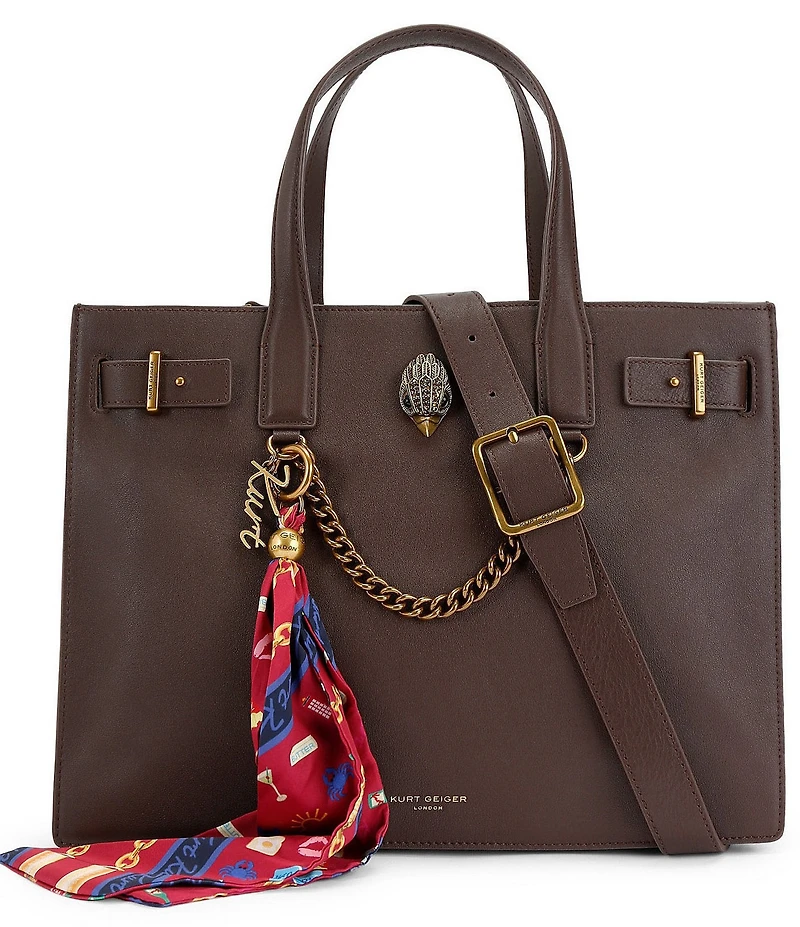 Kurt Geiger London Sloane Scarf Key Chain Tote Shoulder Bag