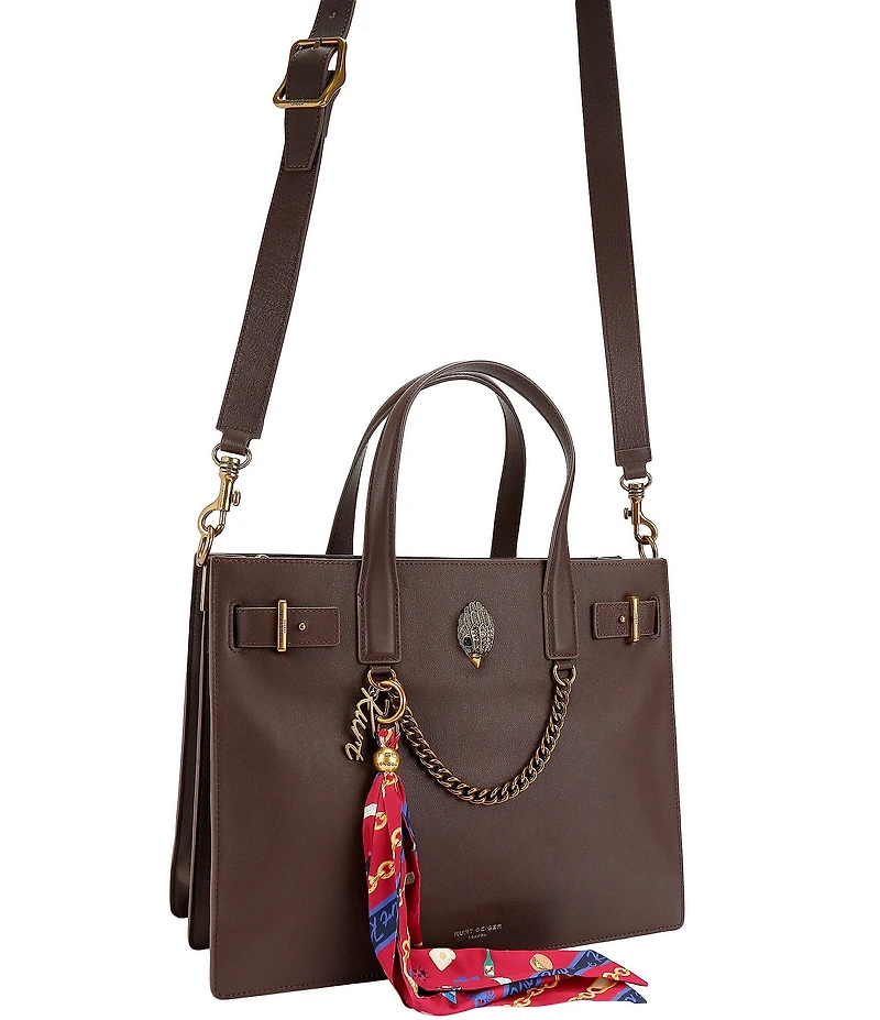 Kurt Geiger London Sloane Scarf Key Chain Tote Shoulder Bag