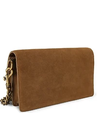 Kurt Geiger London Sloane Soft Suede Jeweled Animal Print Hardware Shoulder Bag