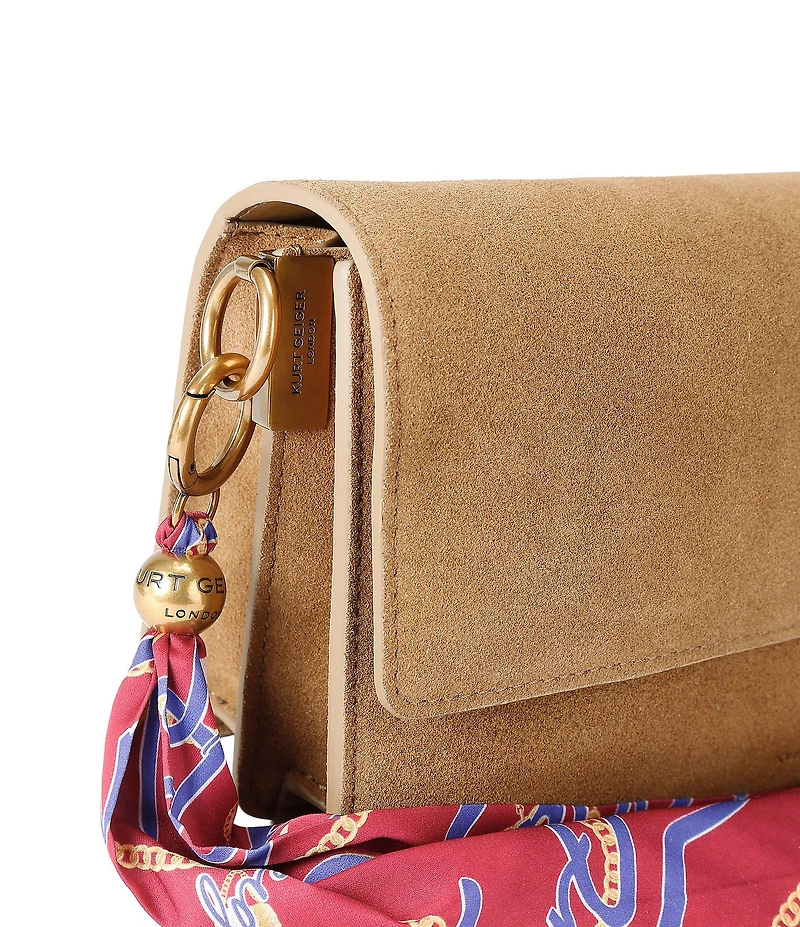 Kurt Geiger London Sloane Soft Suede Shoulder Bag