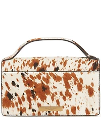 Kurt Geiger London Small Bond Top Handle Cow Print Haircalf Satchel Bag