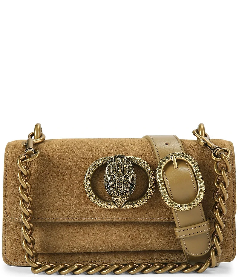 Kurt Geiger London Small Chelsea East West Suede Crossbody Bag