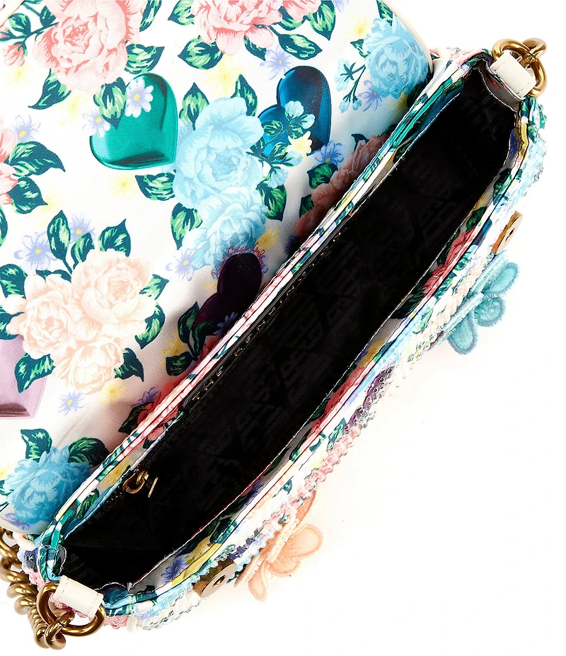 Kurt Geiger London Small Kensington Floral Novelty Chain Shoulder Bag