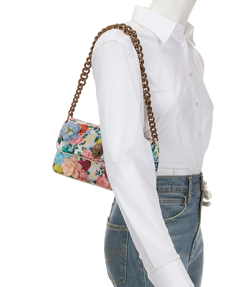 Kurt Geiger London Small Kensington Floral Novelty Chain Shoulder Bag