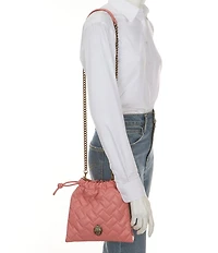 Kurt Geiger London Small Kensington Quilted Drawstring Bucket Bag