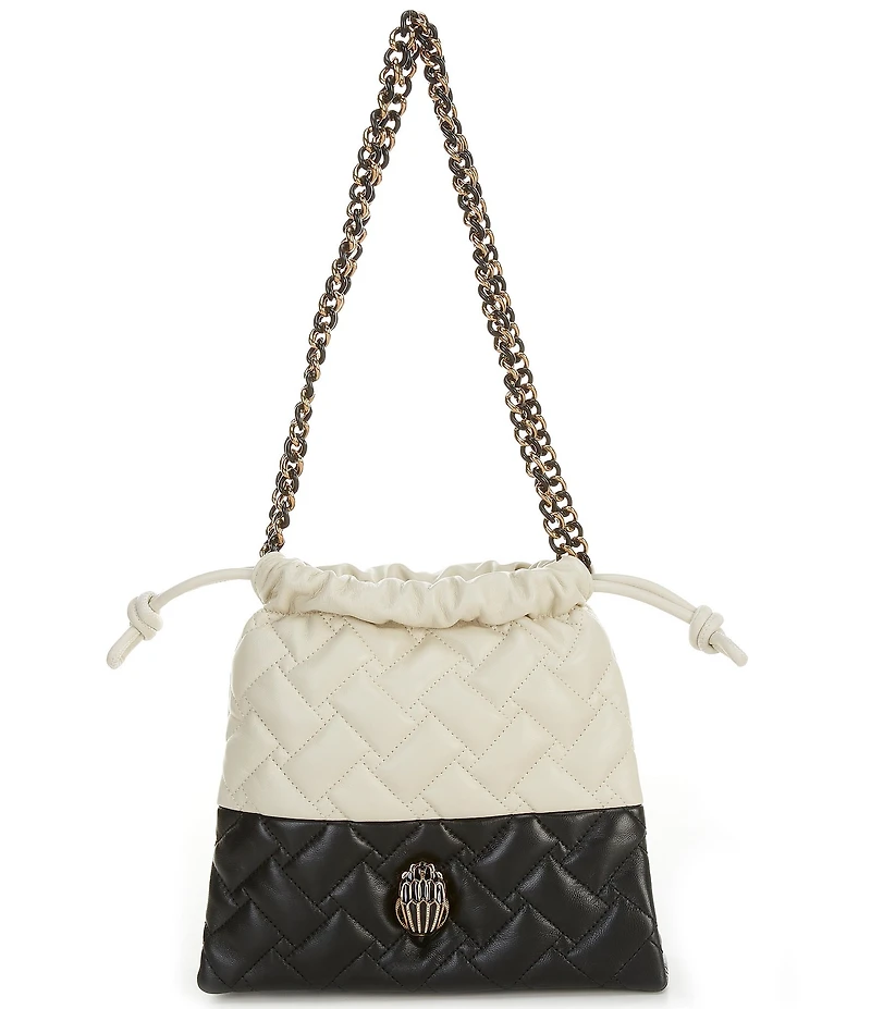 Kurt Geiger London Small Kensington Quilted Drawstring Bucket Bag