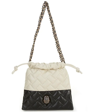 Kurt Geiger London Small Kensington Quilted Drawstring Bucket Bag