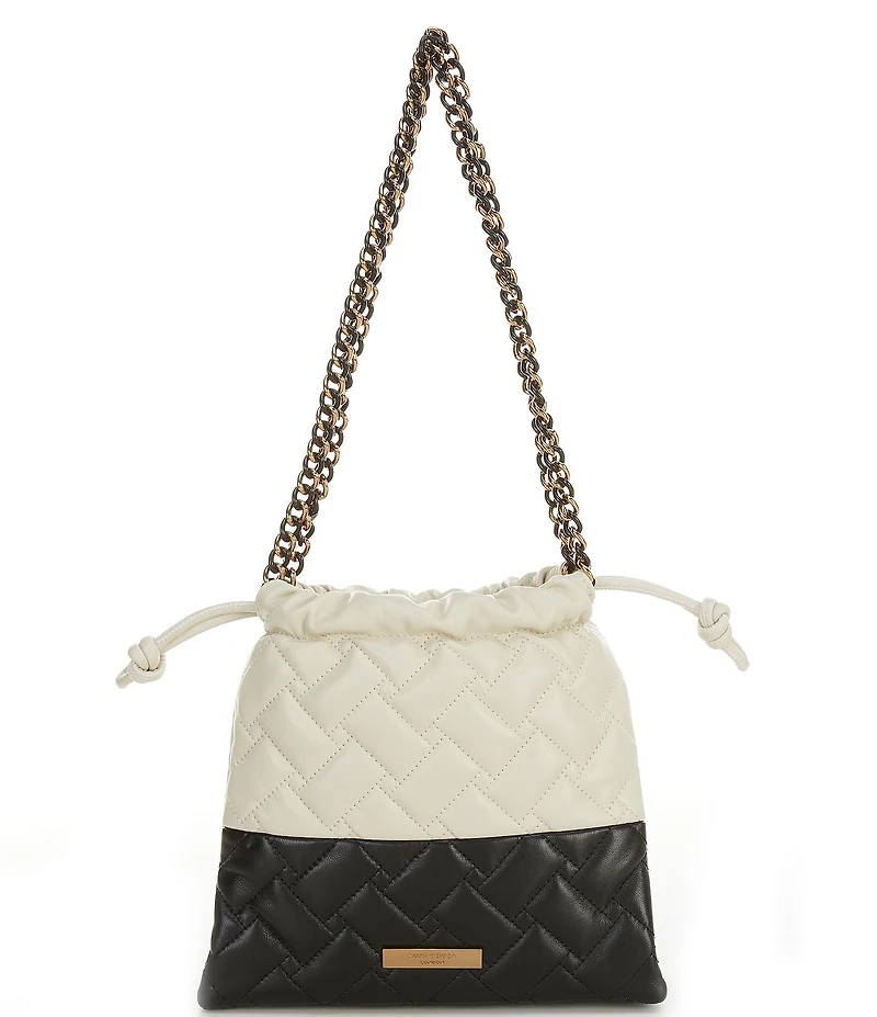 Kurt Geiger London Small Kensington Quilted Drawstring Bucket Bag