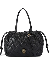 Kurt Geiger London Kensington Small Quilted Slouchy Drawstring Tote Bag
