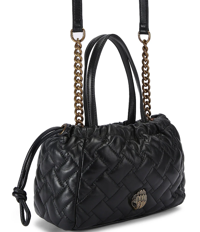 Kurt Geiger London Kensington Small Quilted Slouchy Drawstring Tote Bag