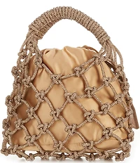 Kurt Geiger London Small Macrame Crystal Bucket Bag