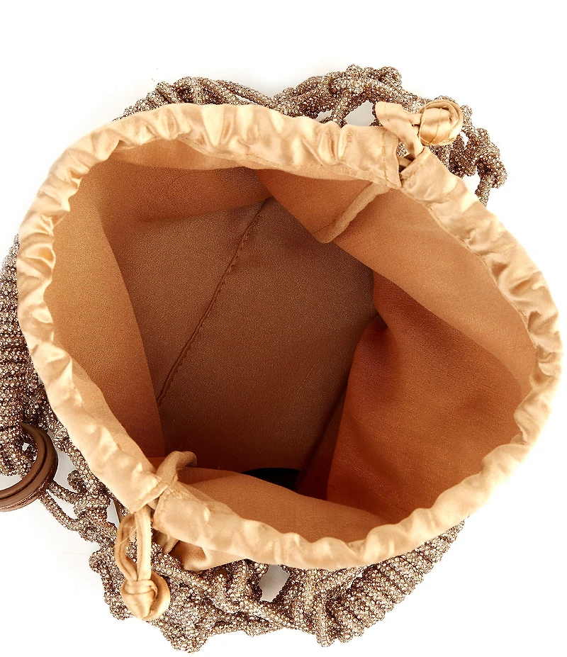 Kurt Geiger London Small Macrame Crystal Bucket Bag