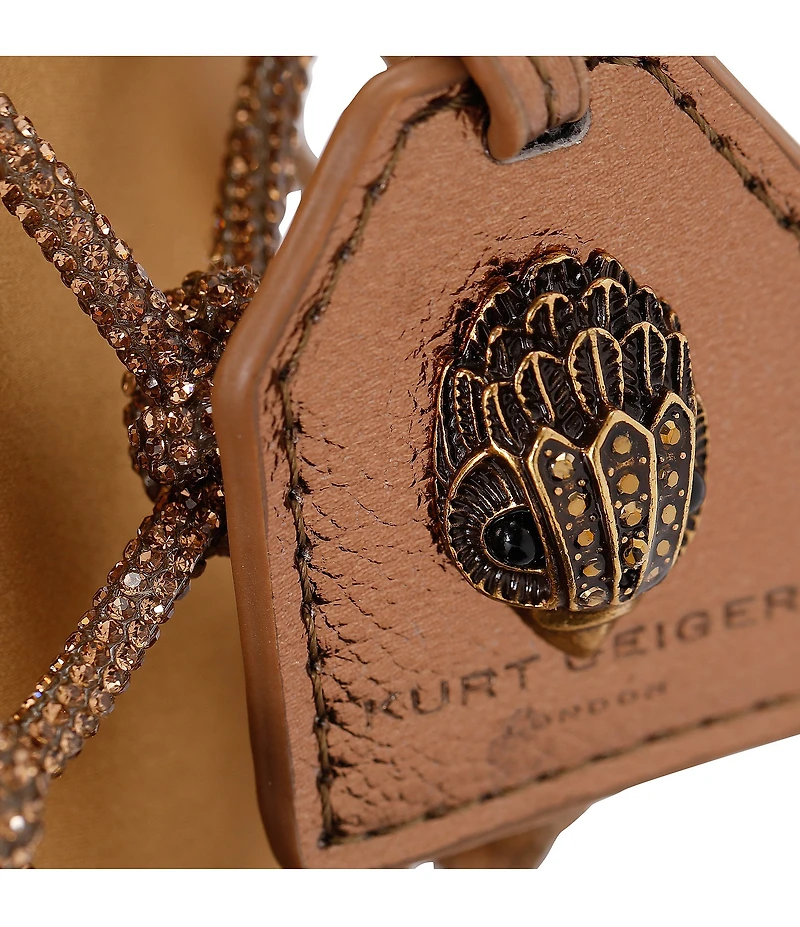 Kurt Geiger London Small Macrame Crystal Bucket Bag