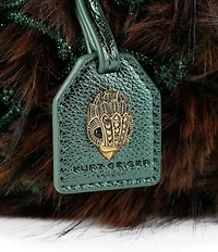 Kurt Geiger London Small Faux Fur Macrame Crystal Clutch