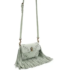 Kurt Geiger London Small Oxford Embellished Fringe Suede Leather Shoulder Bag