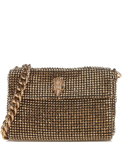 Kurt Geiger London Rhinestone Gold Small Party Shoulder Bag