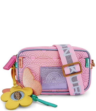Kurt Geiger London Small Southbank Camera Canvas Rainbow Ombre Crossbody Bag