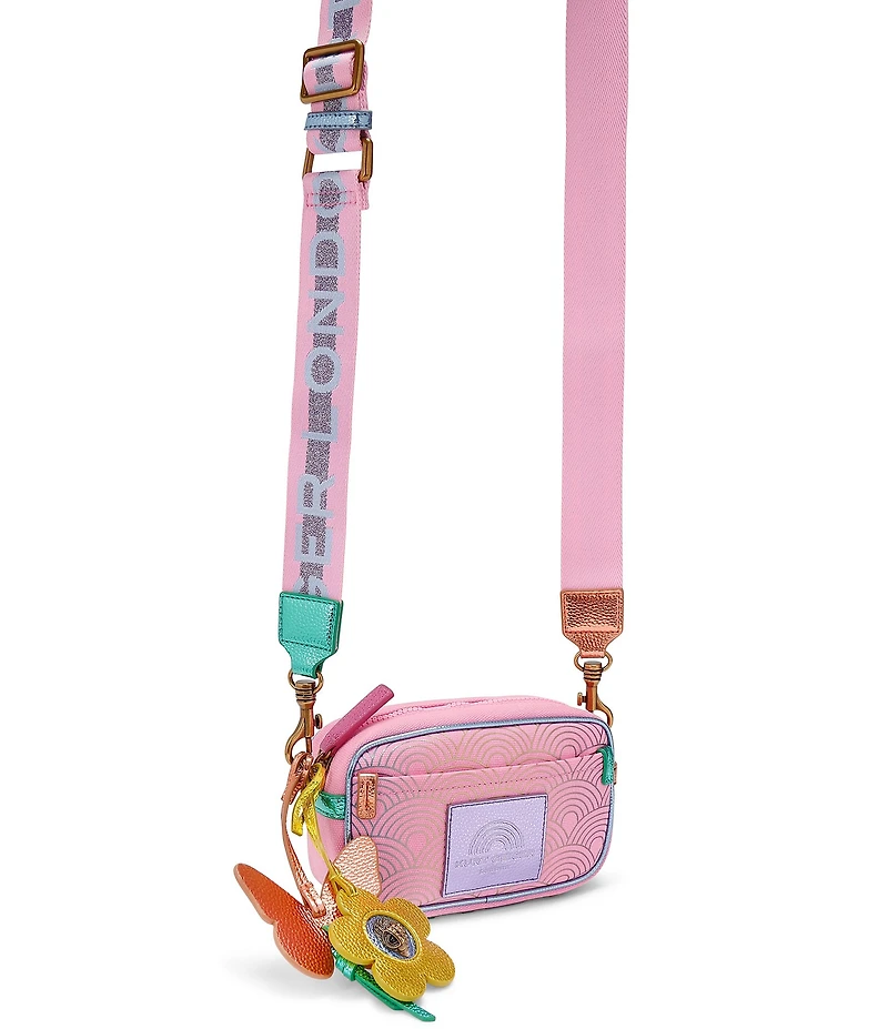 Kurt Geiger London Small Southbank Camera Canvas Rainbow Ombre Crossbody Bag