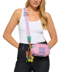 Kurt Geiger London Small Southbank Camera Canvas Rainbow Ombre Crossbody Bag