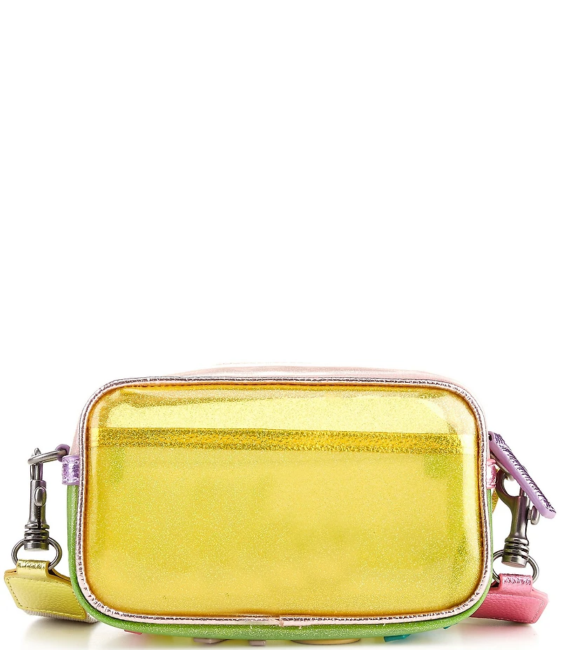 Kurt Geiger London Southbank Small Rainbow Glitter Clear Vinyl Camera Bag