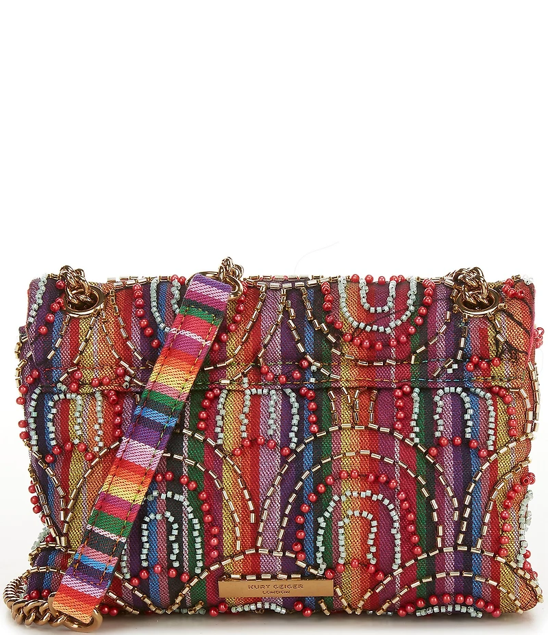 Kurt Geiger London Soft Medium Kensington Beaded Convertible Crossbody Bag