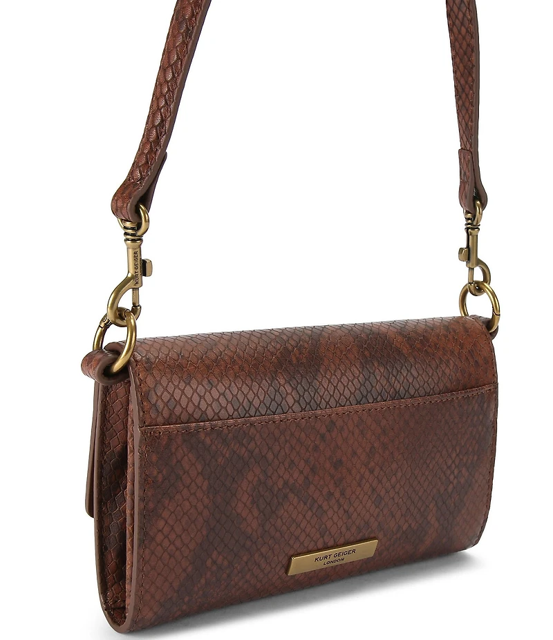 Kurt Geiger London Soft Shoreditch Jeweled Bow Wallet On Chain Crossbody Bag