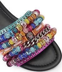 Kurt Geiger London Southbank Beaded Ornament Slide Sandals