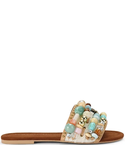 Kurt Geiger London Southbank Beaded Ornament Slide Sandals