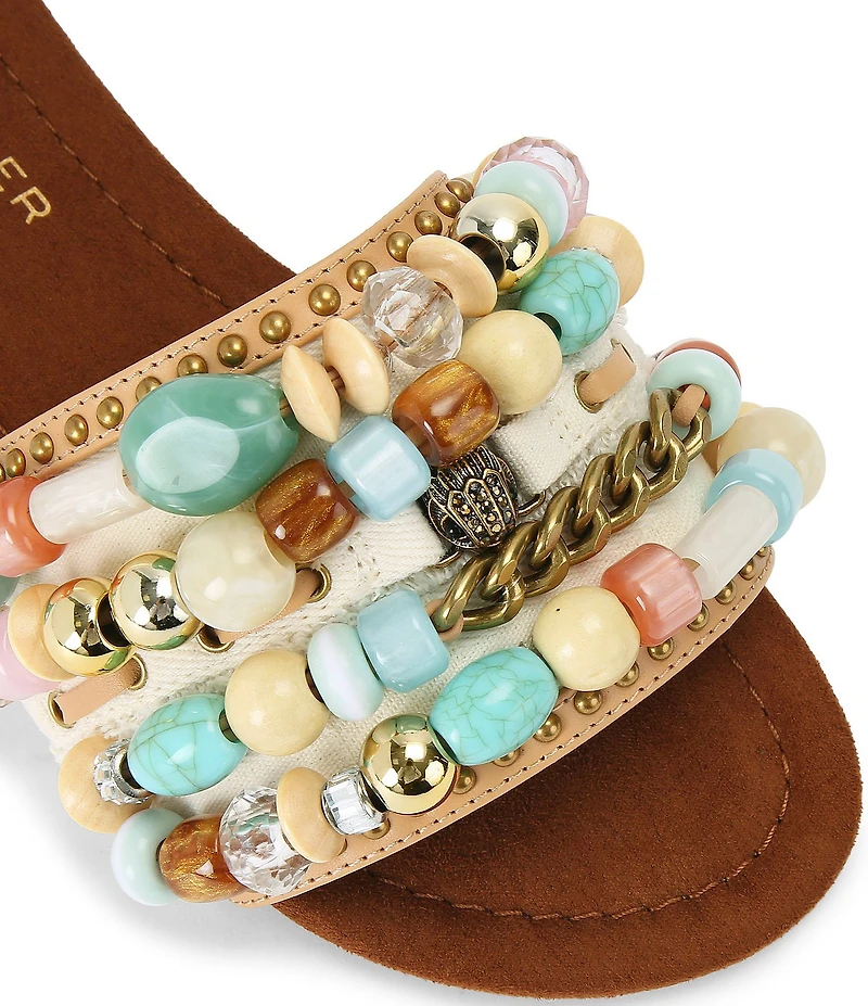 Kurt Geiger London Southbank Beaded Ornament Slide Sandals