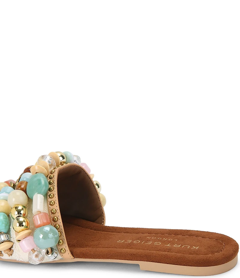 Kurt Geiger London Southbank Beaded Ornament Slide Sandals