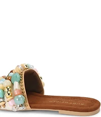 Kurt Geiger London Southbank Beaded Ornament Slide Sandals