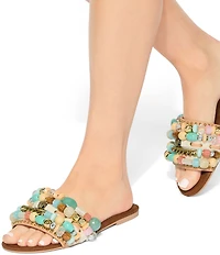 Kurt Geiger London Southbank Beaded Ornament Slide Sandals