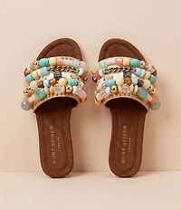 Kurt Geiger London Southbank Beaded Ornament Slide Sandals