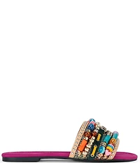 Kurt Geiger London Southbank Beaded Ornament Suede Slide Sandals