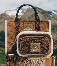 Kurt Geiger London Southbank Leopard Suede and Shearling Camera Crossbody Bag