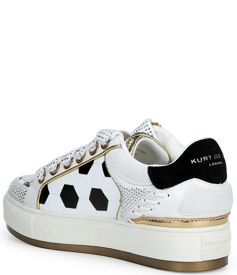 Kurt Geiger London Southbank Footy Logo Crystal Embellished Soccer Ball Sneakers