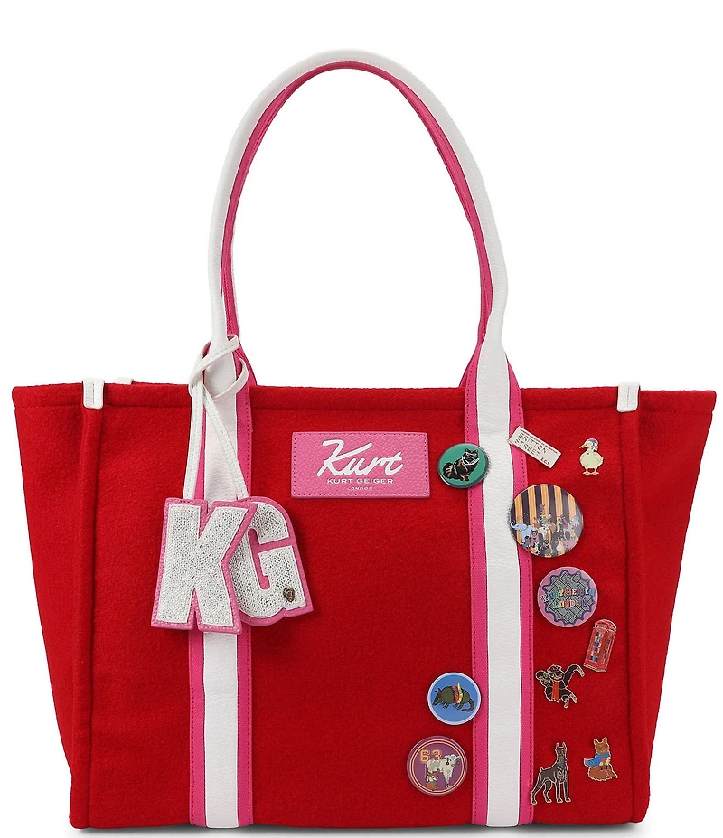 Kurt Geiger London Southbank Large Animal Patches & Button Shopper Tote Bag